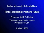 Tort Scholarship: Past and Future